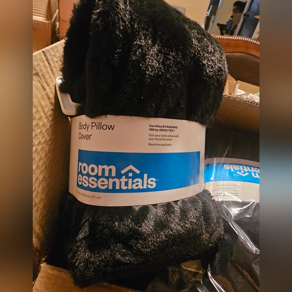 Soft Black Body Pillow cover